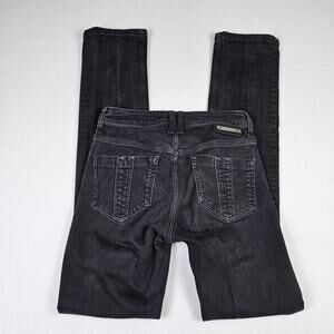 Burberry Brit Stretfield Women Jean Black Denim Skinny Biker Designer Minimal 27